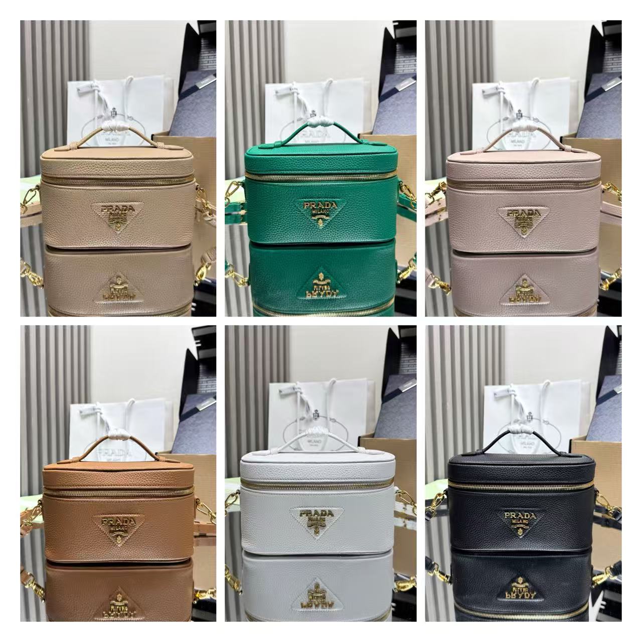 PRADA mini bag / cowhide leather / 18CM