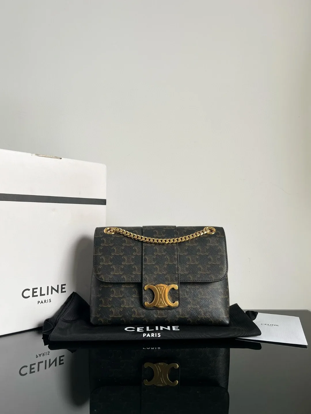 Celine Lambskin Triomphe Crossbody Bag product photo from LabelPicks