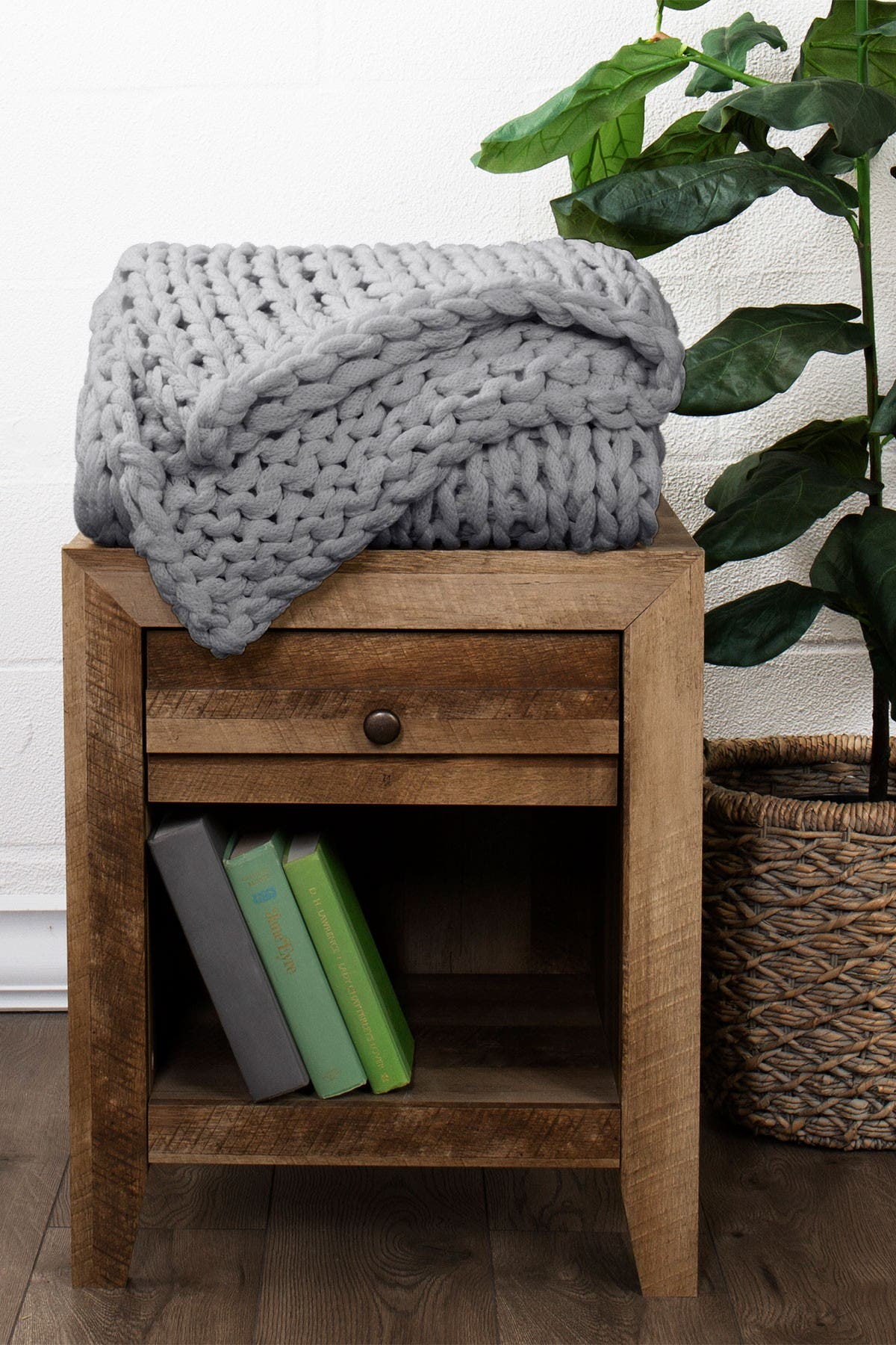 HOMESPUN HOME SPUN Chunky Knit Throw Blanket