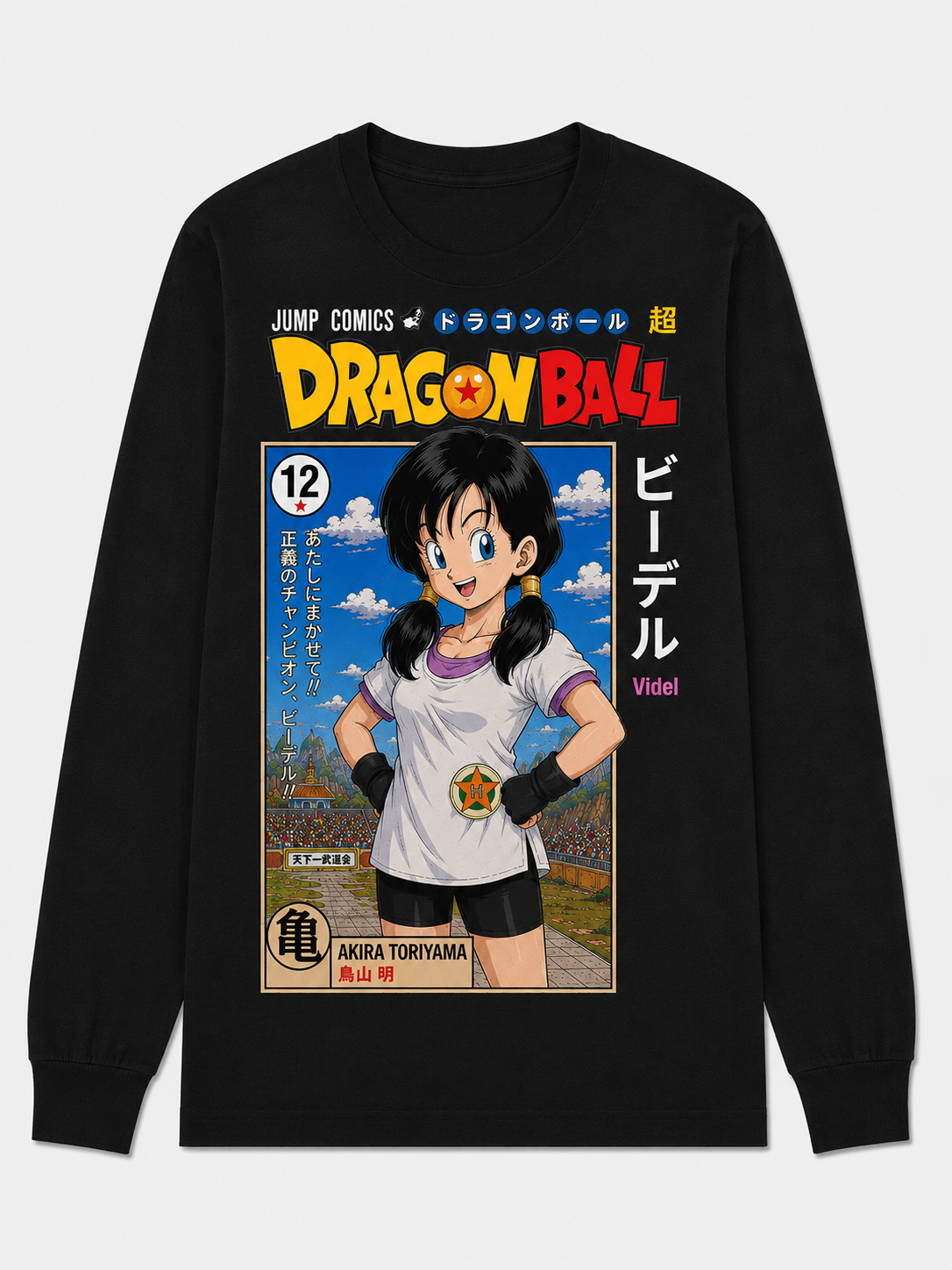 Remera Dragon Ball Videl Estilo Manga Retro