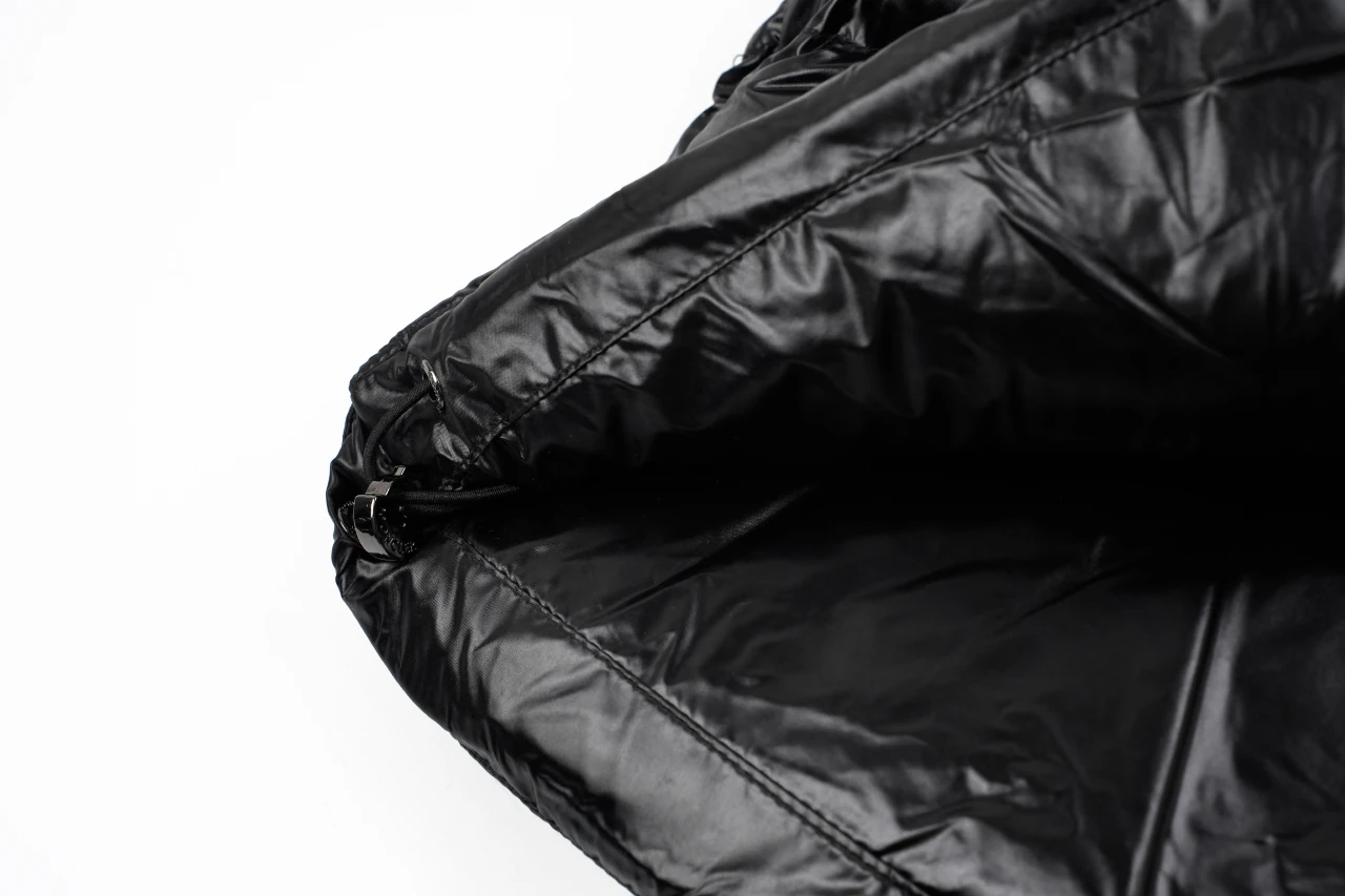 Moncler Black Glossy Maya Long Down Coat product photo from LabelPicks