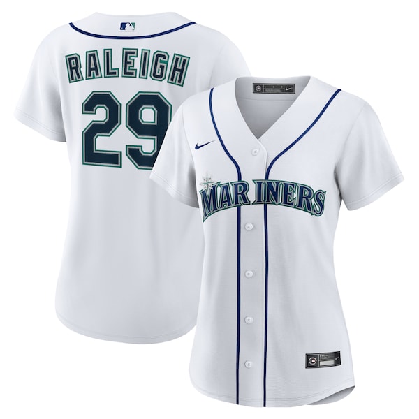 Women's Seattle Mariners Cal Raleigh Nike White Home Replica Jersey