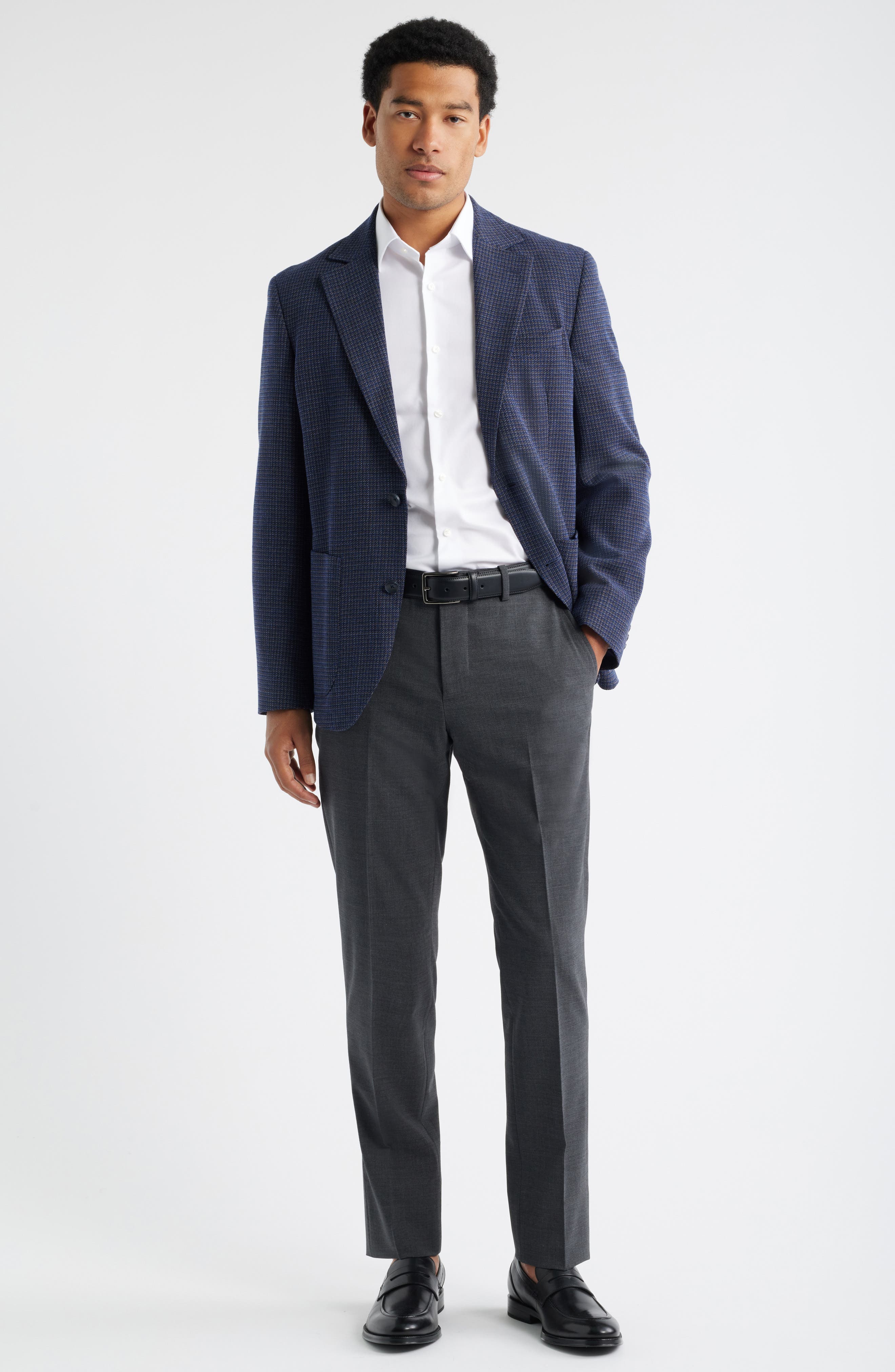 Nordstrom Henrik Trim Fit Solid Stretch Wool Suit Pants