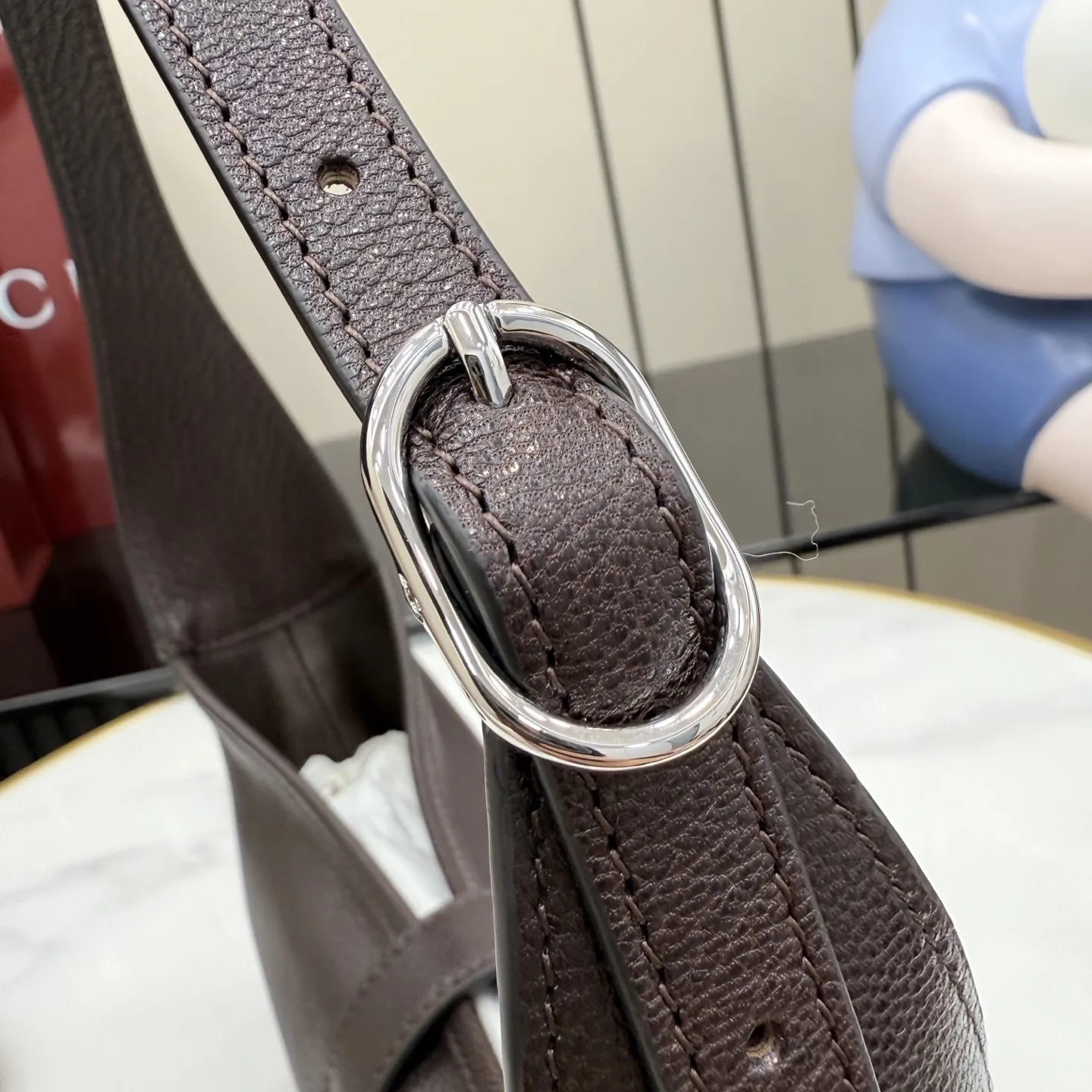 Gucci Jackie Brown Grained Leather Shoulder Bag product photo from LabelPicks