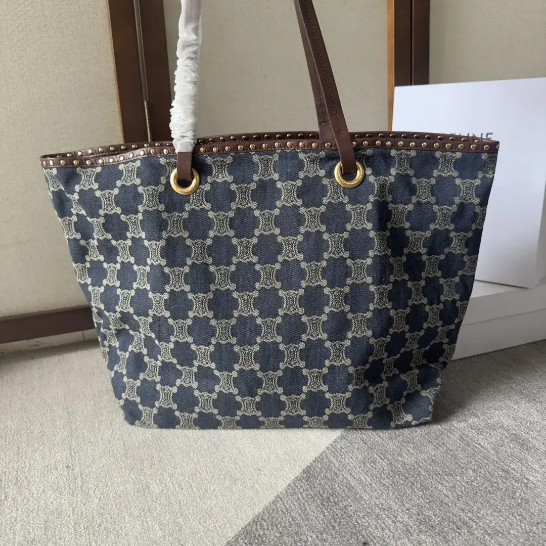 Celine Triomphe Brown Denim Tote Bag product photo from LabelPicks