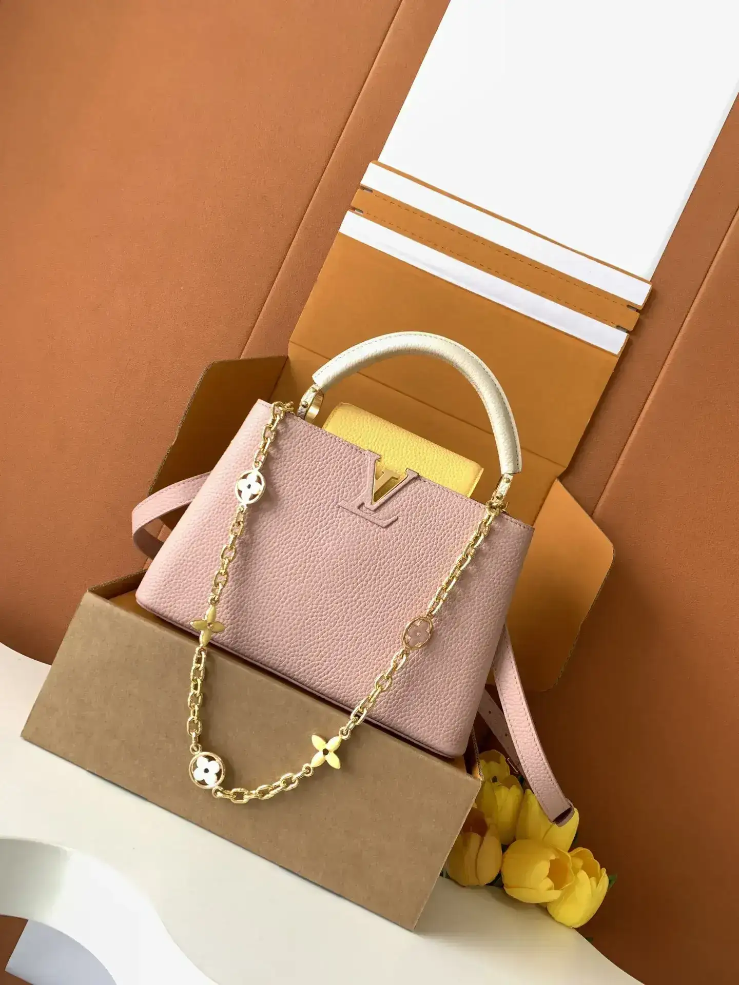 Louis Vuitton Pink Capucines Calfskin Top Handle Bag product photo from LabelPicks