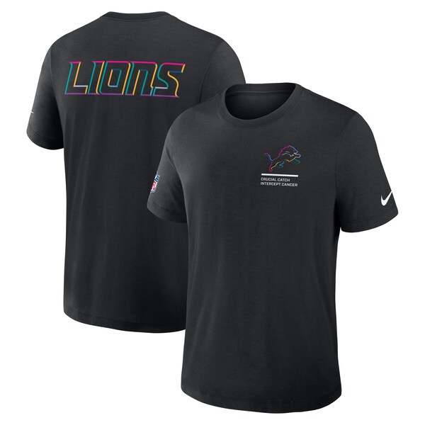 Detroit Lions Nike 2025 NFL Crucial Catch Tri-Blend Dri-FIT T-Shirt - Black