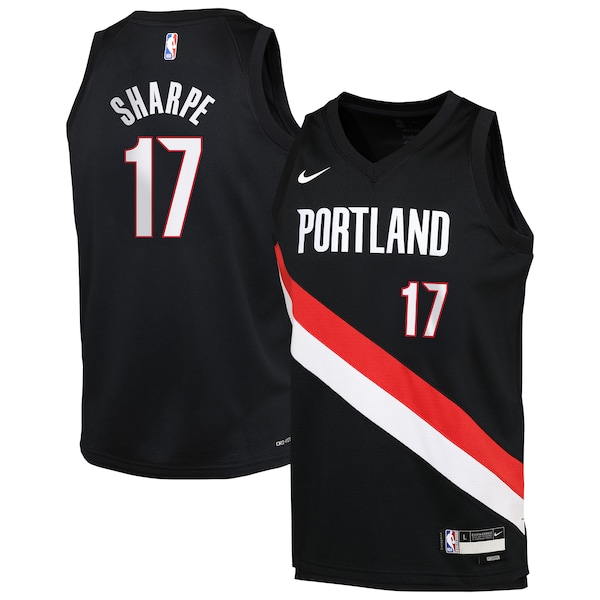 Shaedon Sharpe Portland Trail Blazers Nike Youth Icon Edition Swingman Jersey - Black