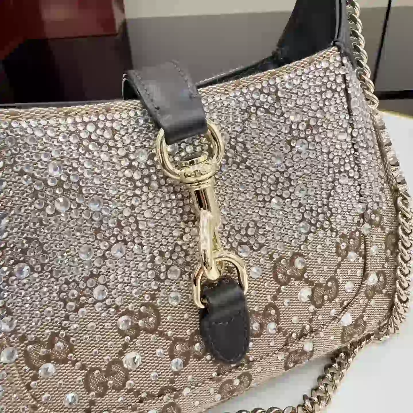 Gucci Brown Jackie Canvas and Leather Crossbody Bag product photo from LabelPicks