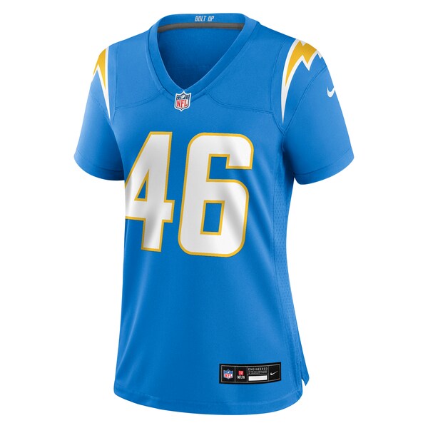 Nikko Reed Los Angeles Chargers Nike Women's Team Game Jersey -  Powder Blue