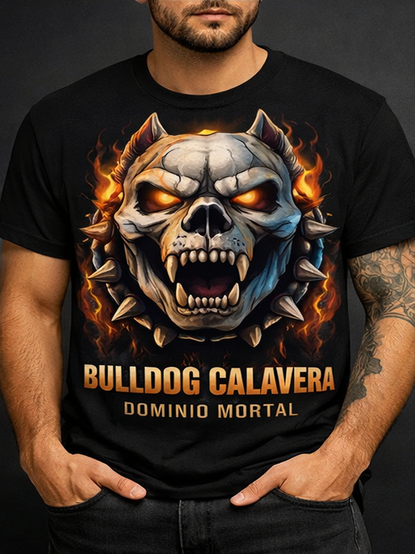 Remera Bulldog Calavera | Streetwear Dark Unisex