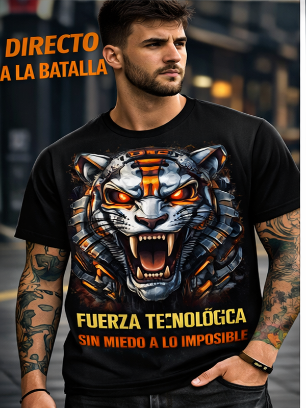 Remera Tigre Mecánico | Streetwear Dark Unisex