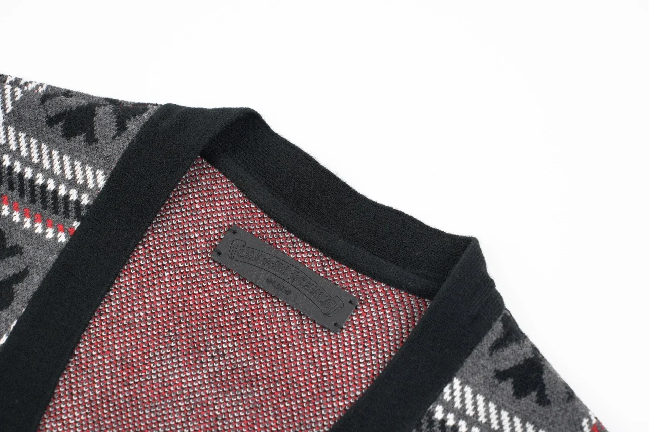Chrome Hearts Plaid Cross Knit Cardigan product photo from LabelPicks