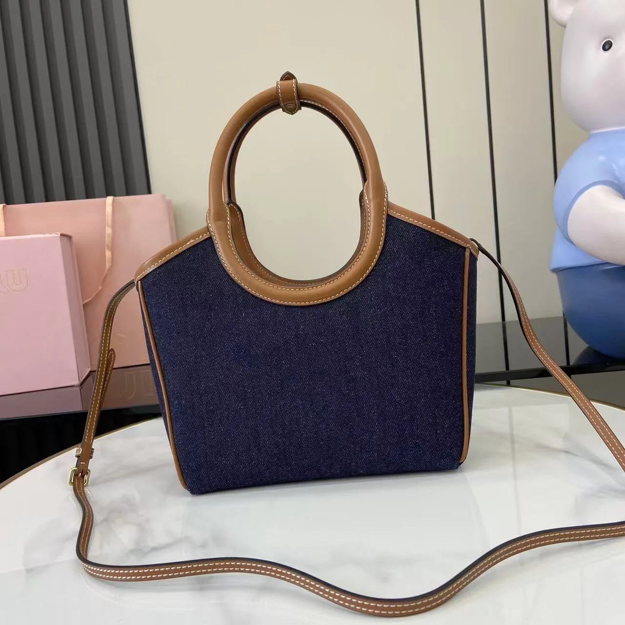 Miu Miu Brown Calfskin Tote Bag product photo from LabelPicks