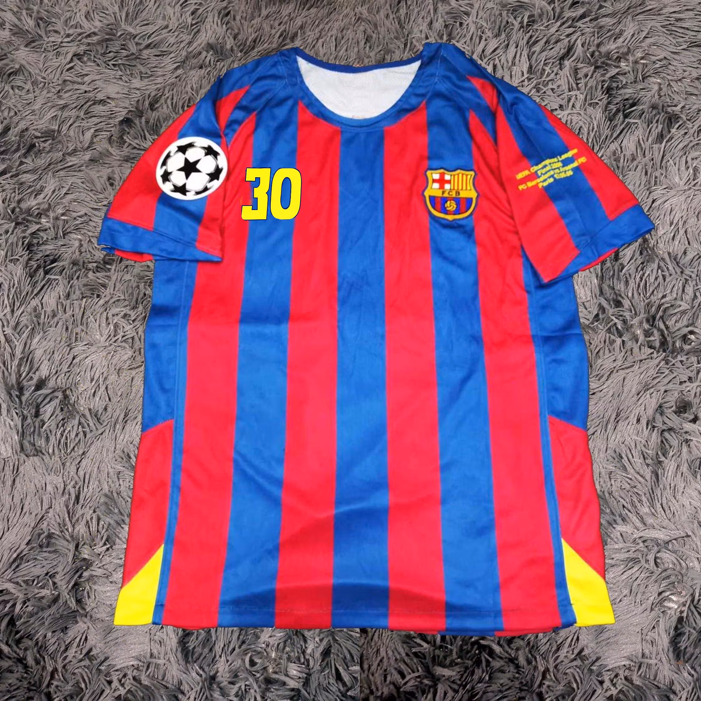 Lionel Messi SIGNED Barcelona 04/05 Home UCL #30 Jersey/Shirt - COA - 2005 Retro