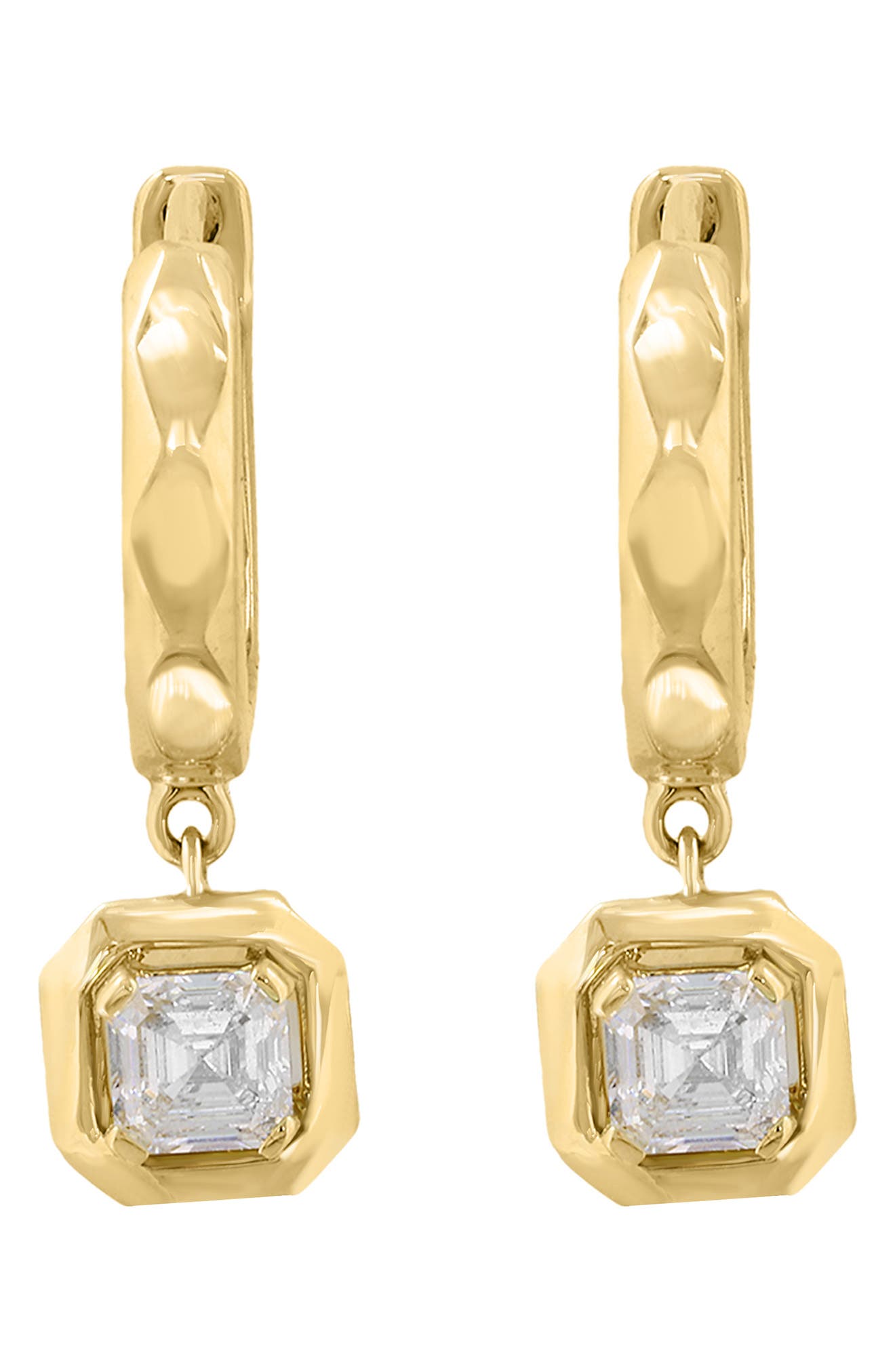 EFFY 14K Gold Lab Grown Diamond Huggie Hoop Earrings