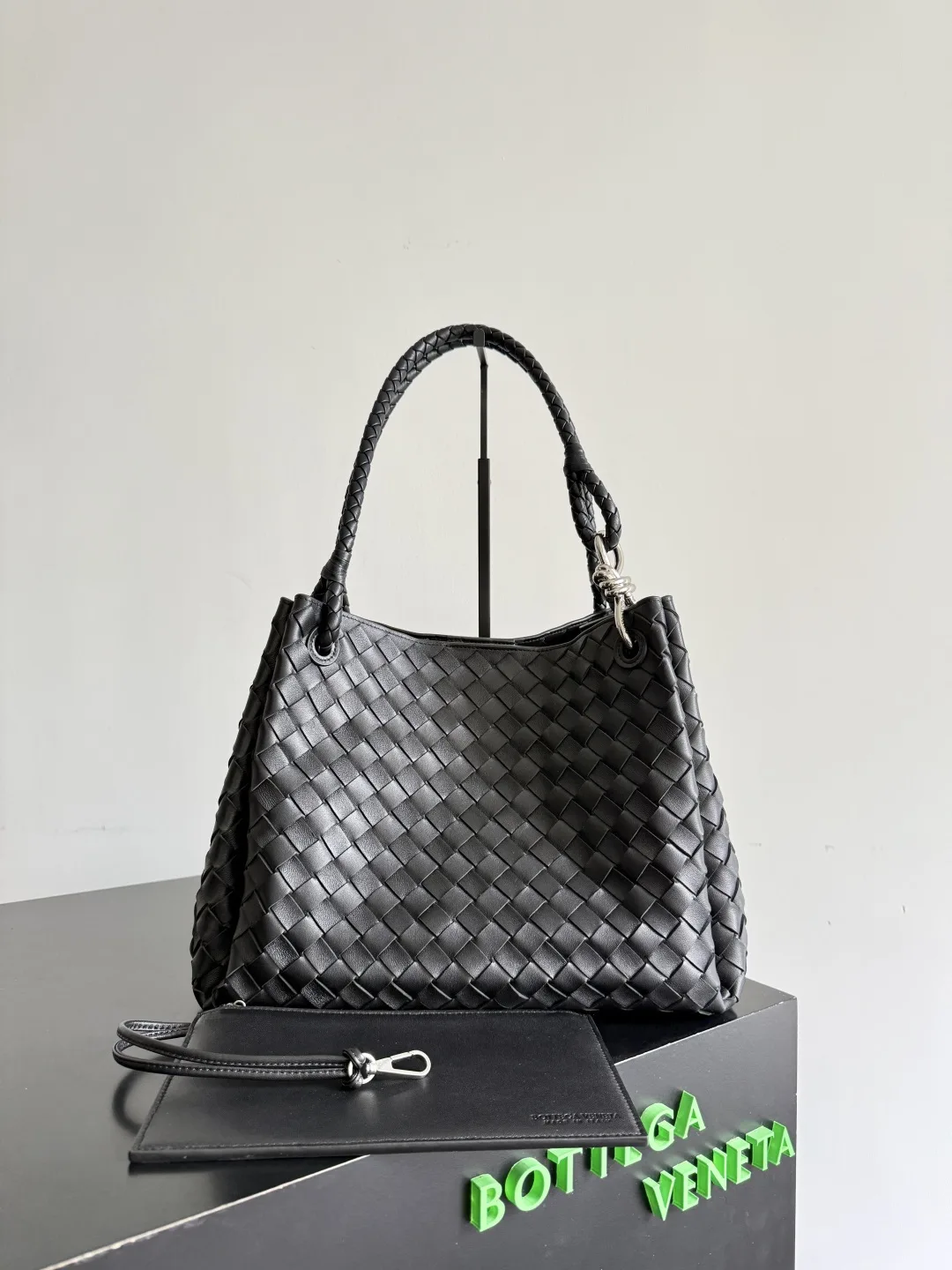 Bottega Veneta Andiamo Intrecciato Woven Leather Top Handle Bag product photo from LabelPicks