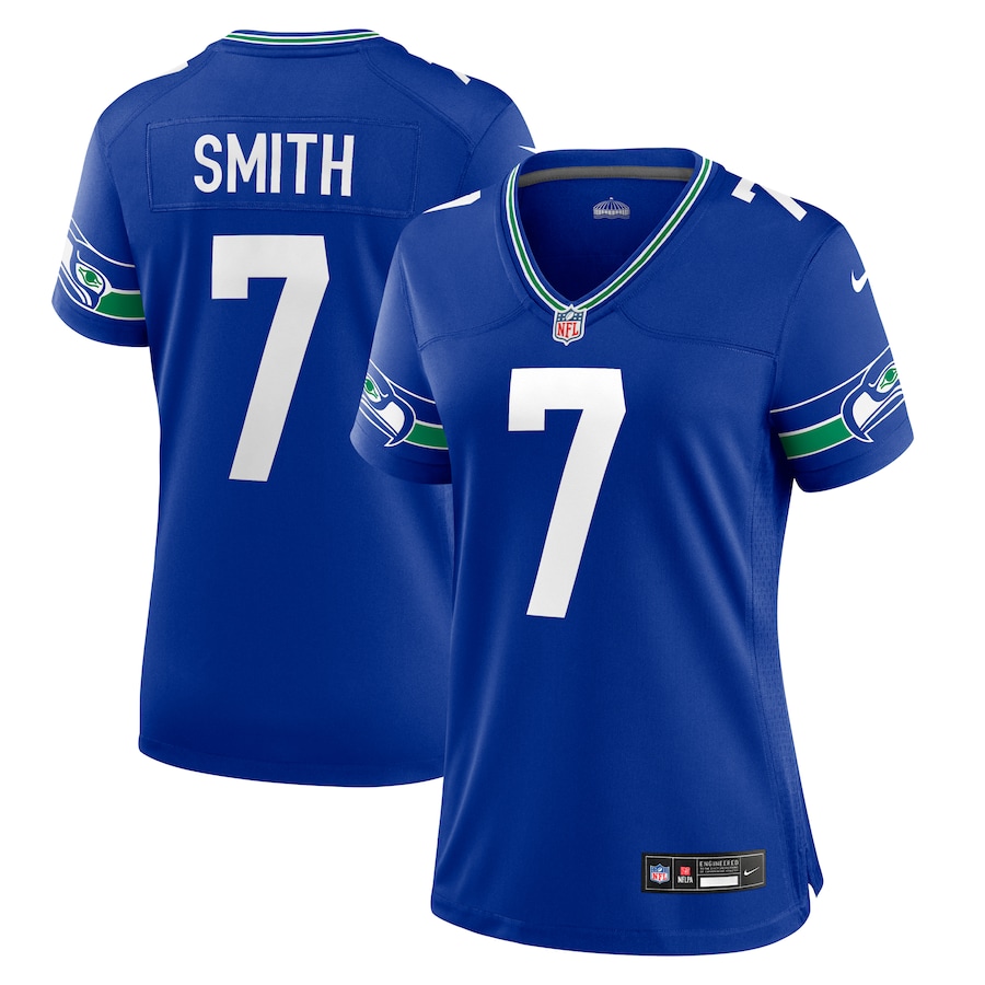 Geno Smith Seattle Seahawks Nike Women's Throwback Player Game Jersey - Royal