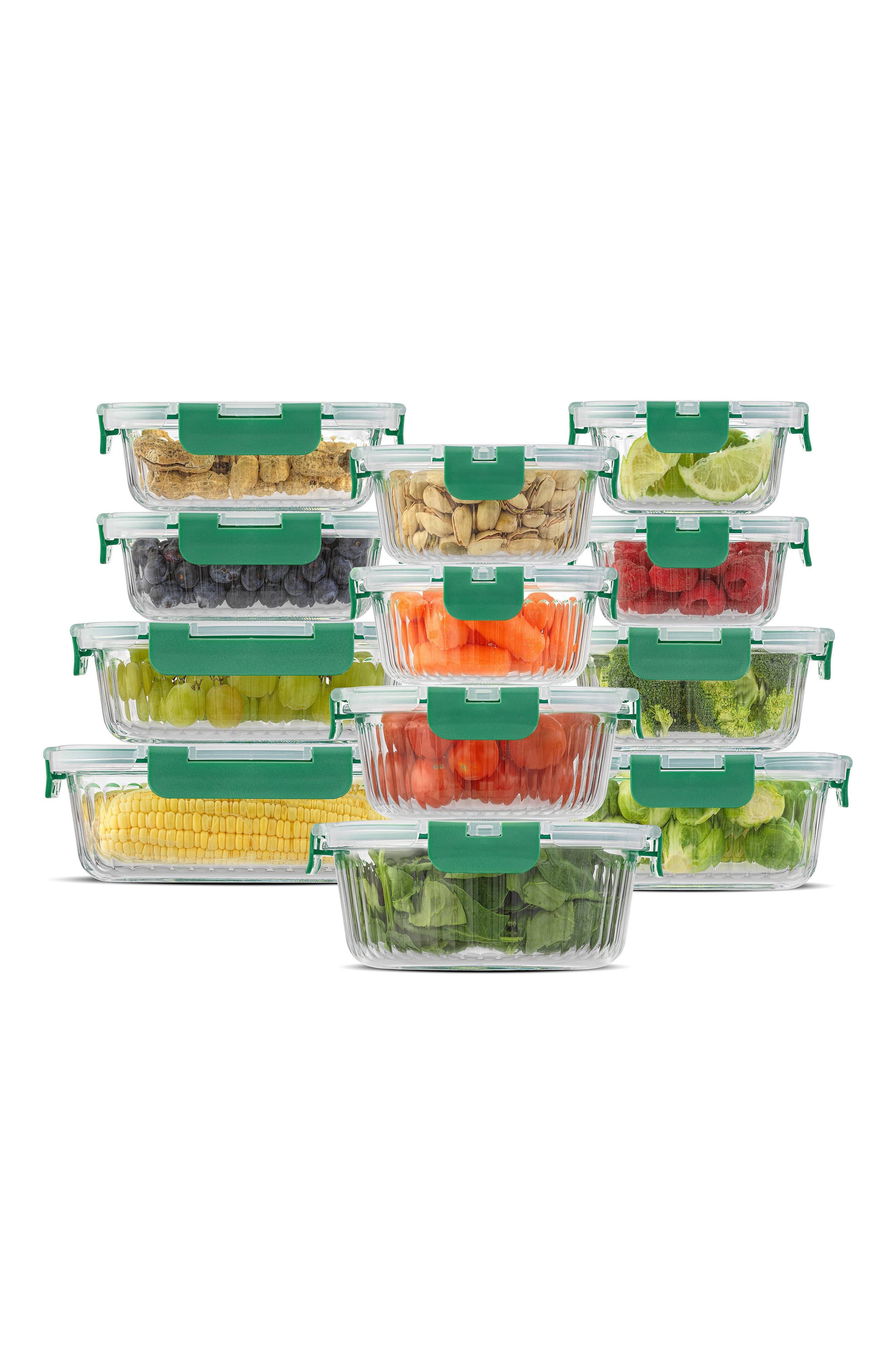 JoyJolt 24-Piece Glass Food Storage Containers with Airtight Lids
