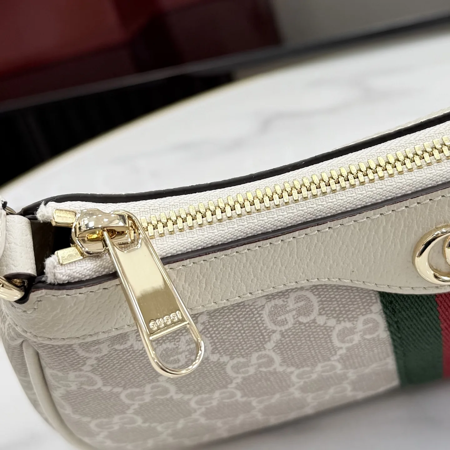 Gucci Ophidia White GG Supreme Canvas Shoulder Bag product photo from LabelPicks