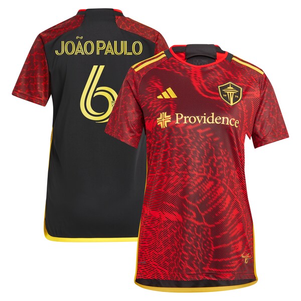 Joao Paulo Seattle Sounders FC adidas Women's 2024 The Bruce Lee Kit Replica Player Jersey – Red