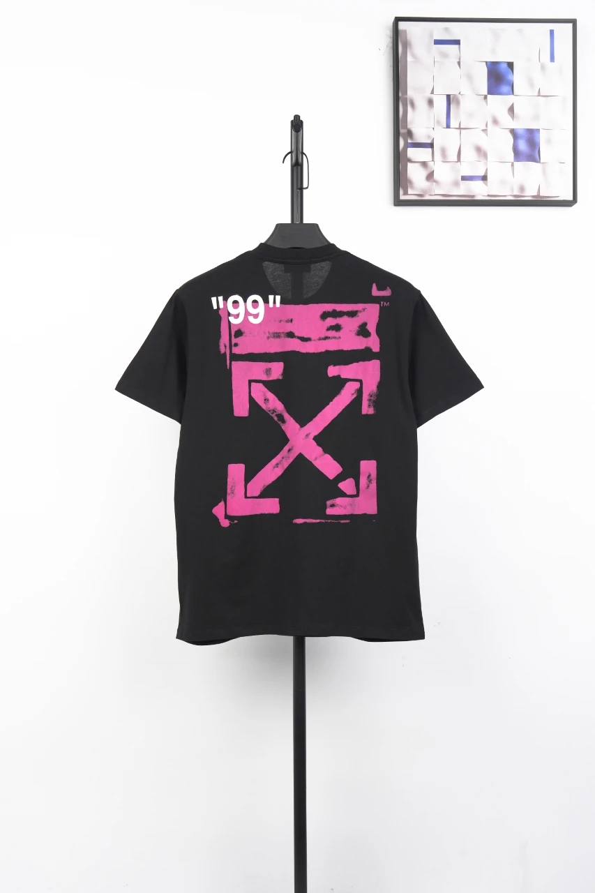 Off-White Black Pink Spray Arrow T-Shirt product photo from LabelPicks