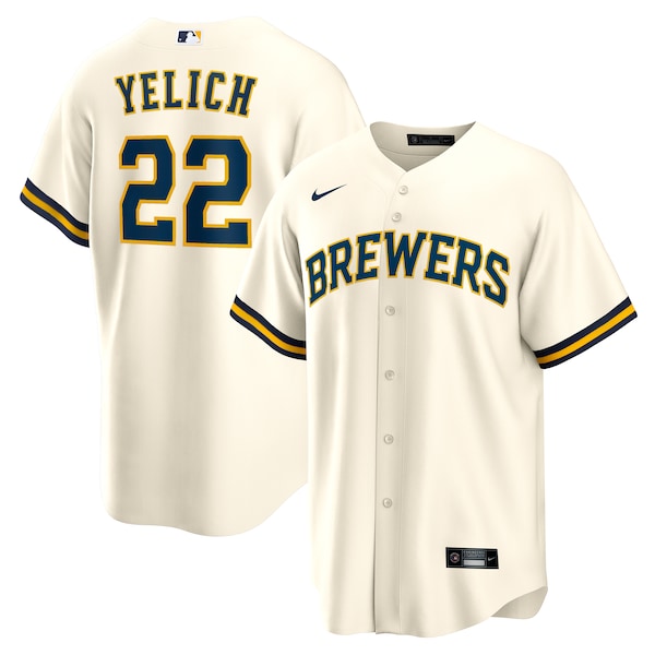 Christian Yelich Milwaukee Brewers Nike Home Replica Jersey - White