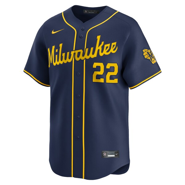 Christian Yelich Milwaukee Brewers Nike Alternate Limited Player Jersey – Navy