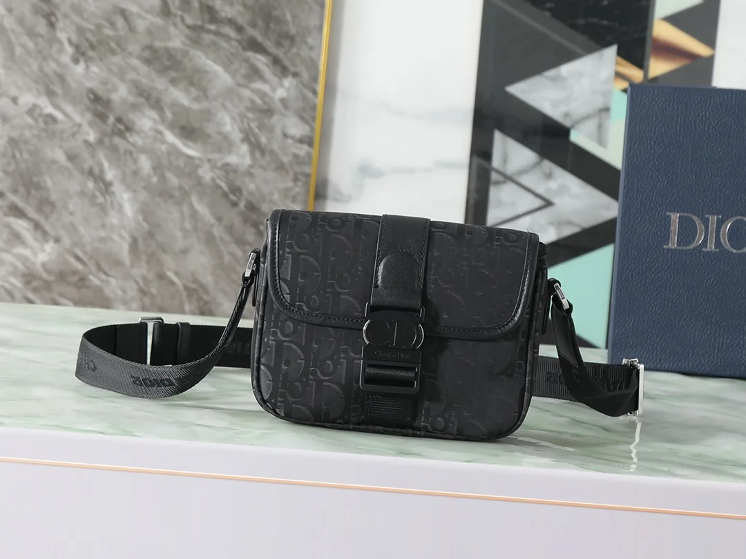 Dior Black Oblique Canvas Crossbody Bag product photo from LabelPicks