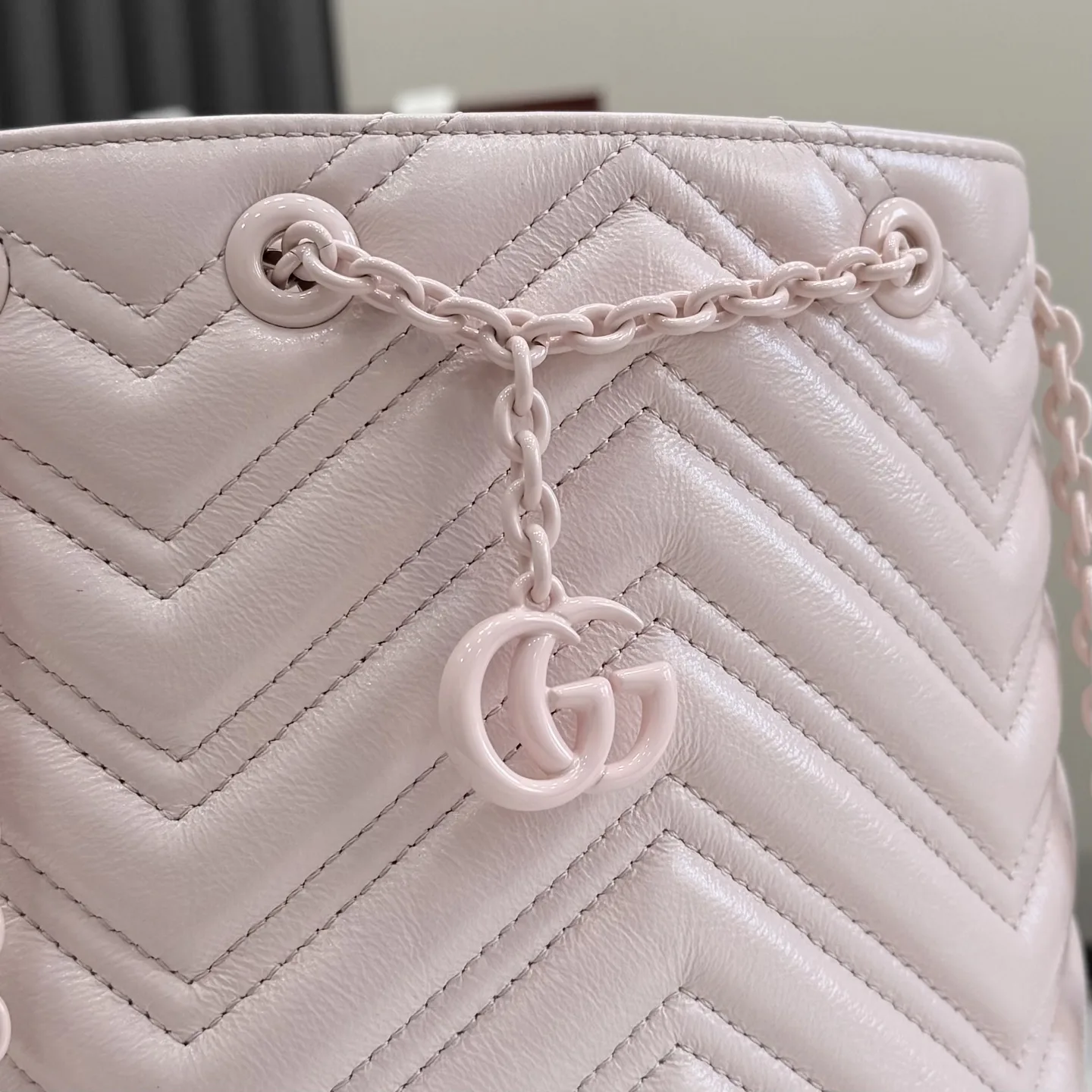 Gucci Pink Marmont GG Supreme Canvas Bucket Bag product photo from LabelPicks