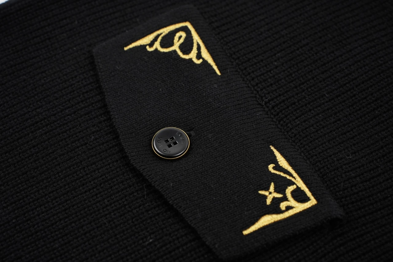 Louis Vuitton Black Embroidered Knit Cardigan product photo from LabelPicks