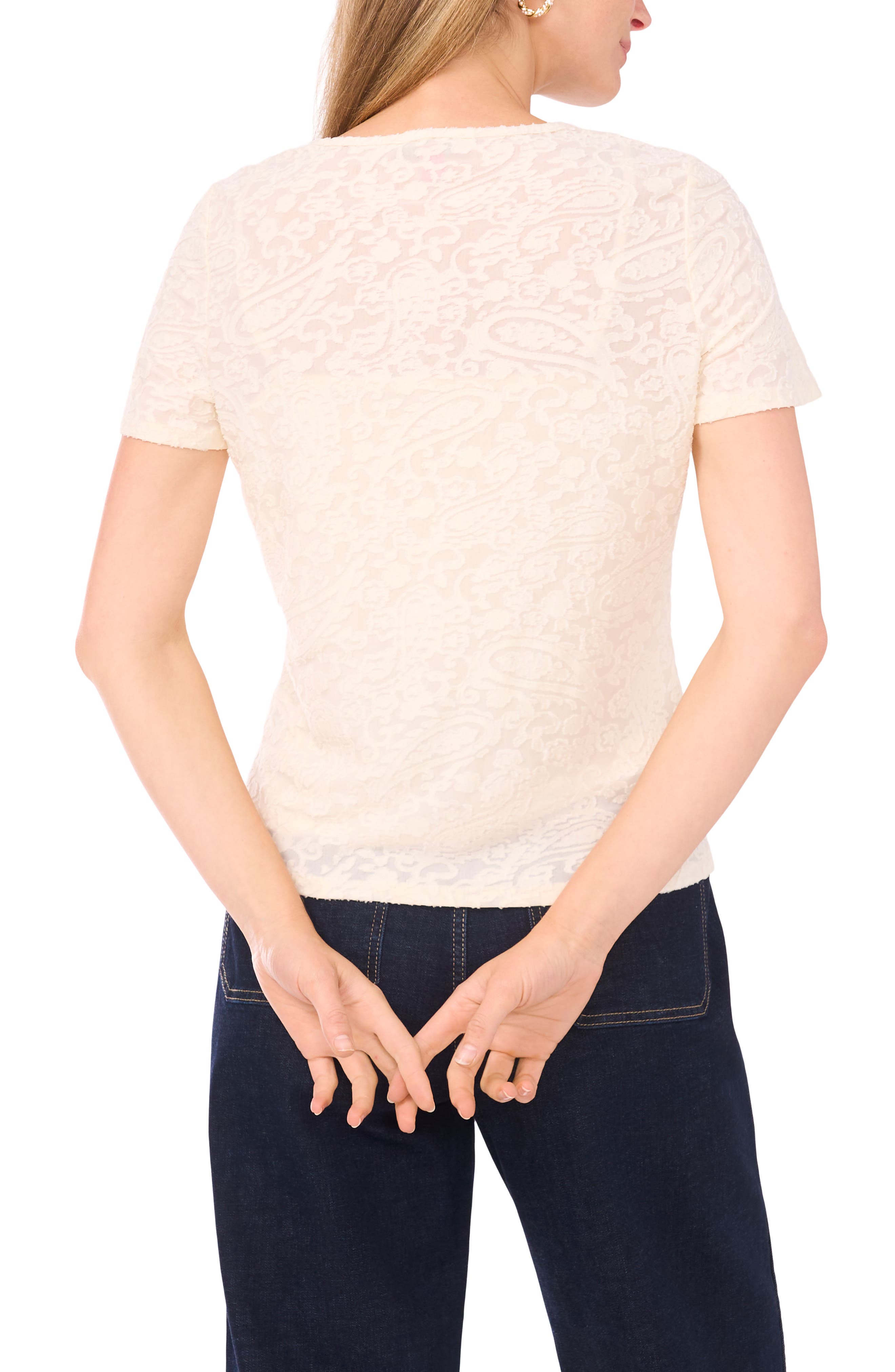 Vince Camuto Tapestry Knit Top