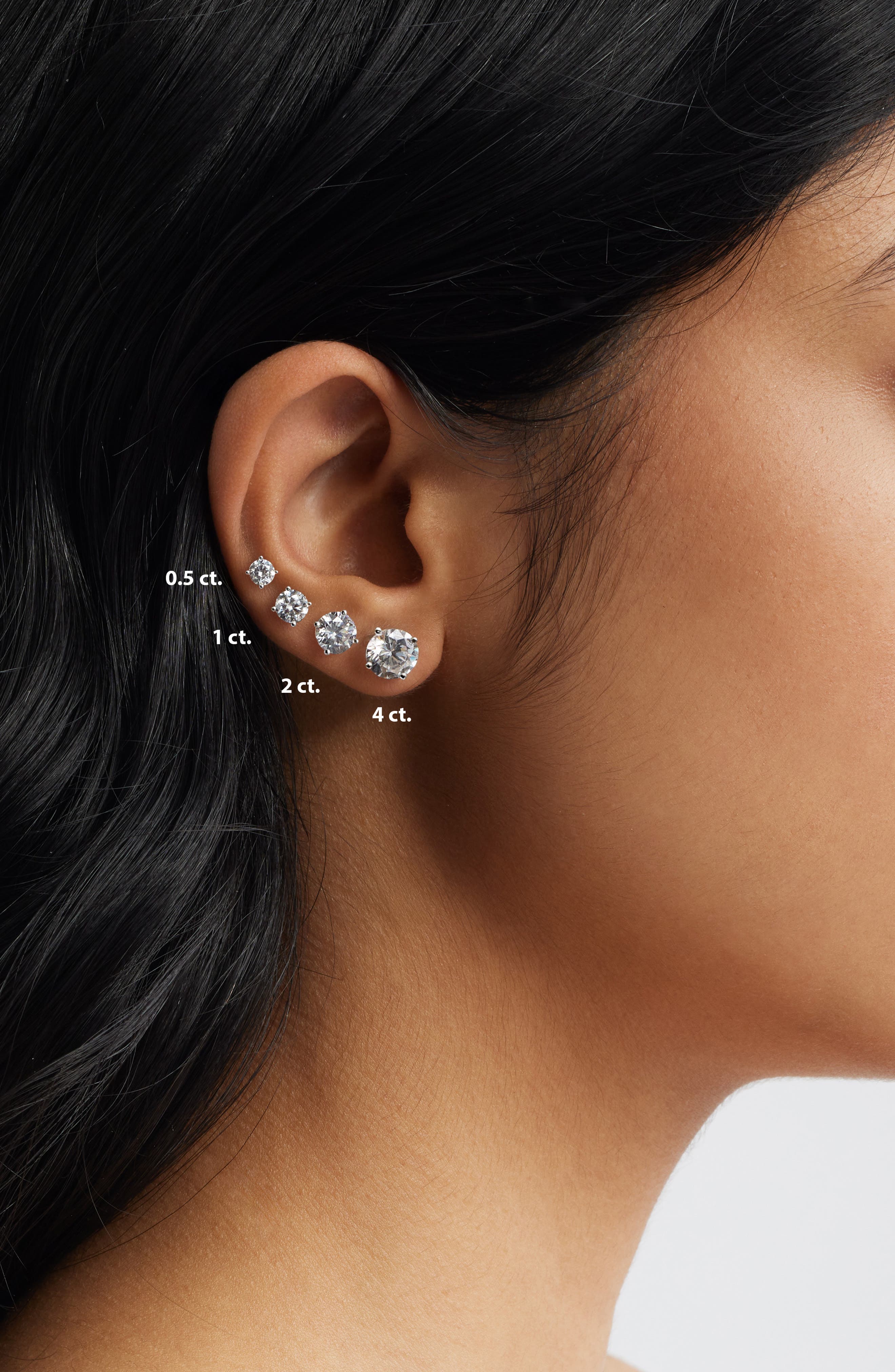 NORDSTROM RACK Round Cubic Zirconia Stud Earrings
