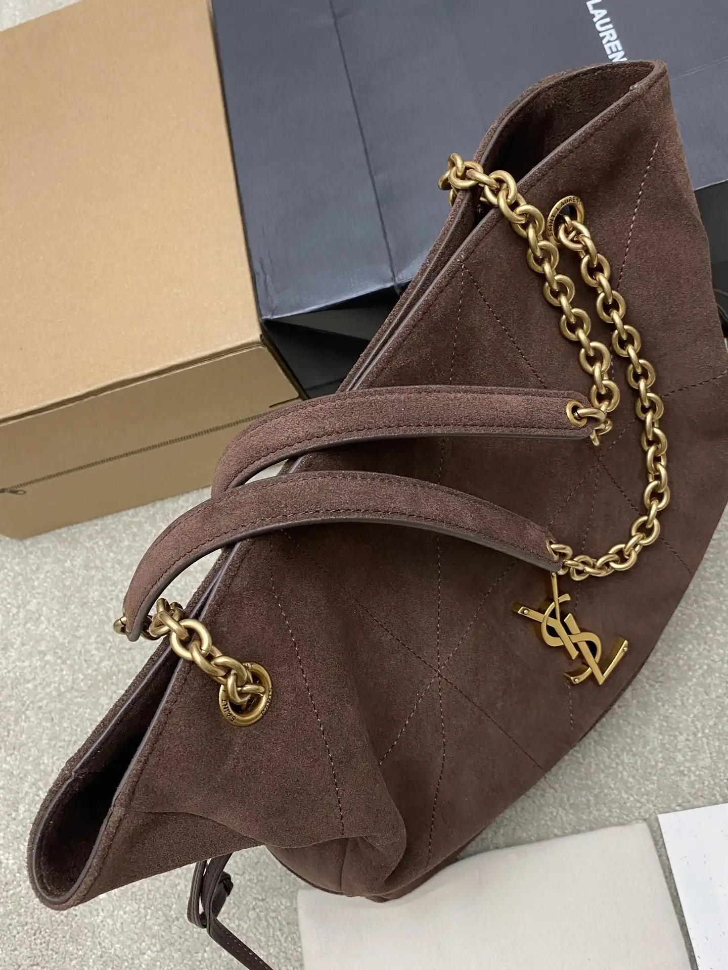 Saint Laurent Brown Jamie Lambskin Bucket Bag product photo from LabelPicks