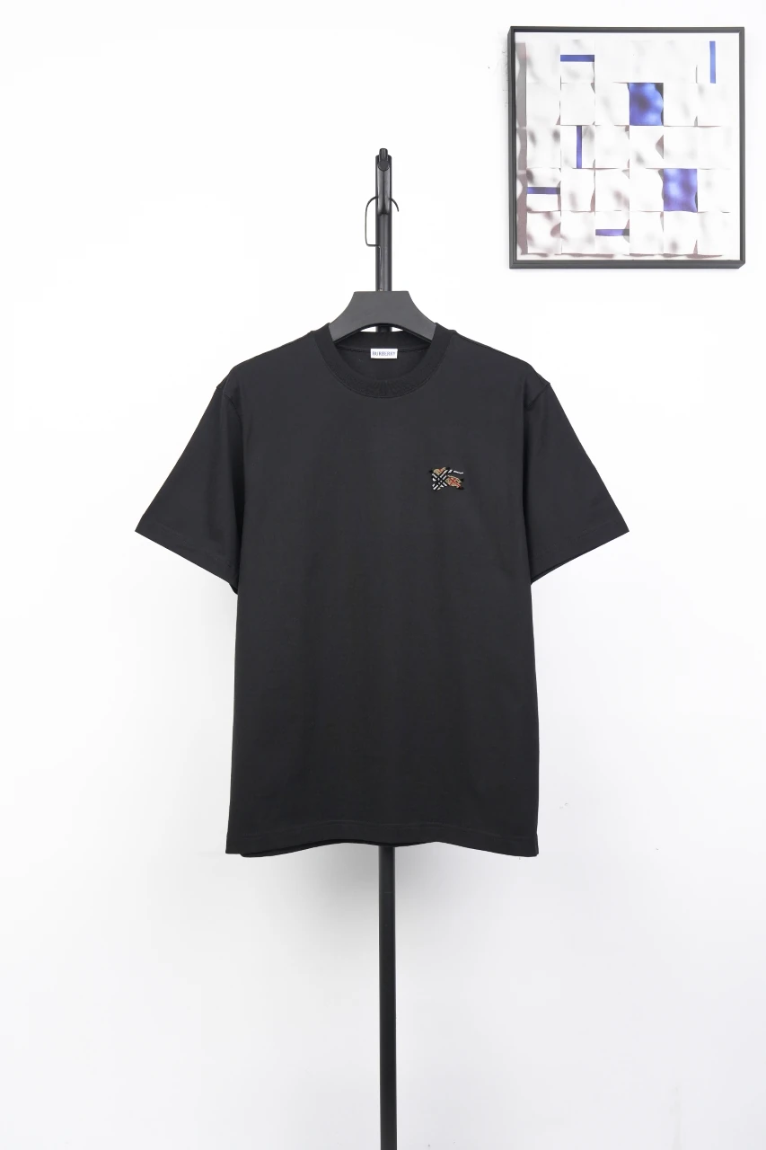 Burberry Black Small Equestrian Knight Embroidered T-Shirt product photo from LabelPicks