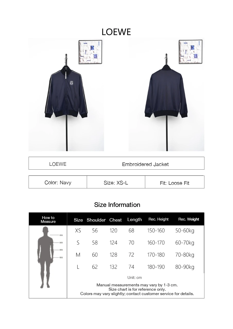 LOEWE Navy Anagram Embroidered Zip Track Jacket product photo from LabelPicks
