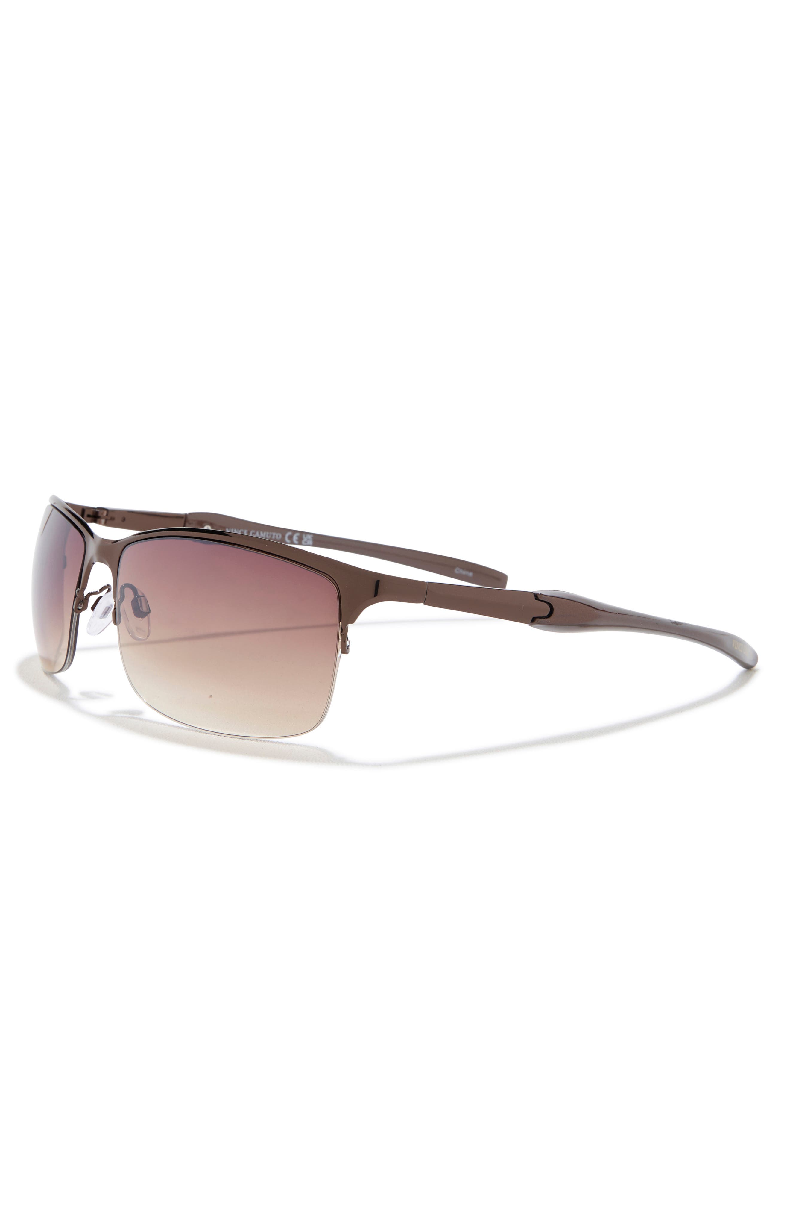 Vince Camuto 62mm Rimless Retro Rectangle Sunglasses