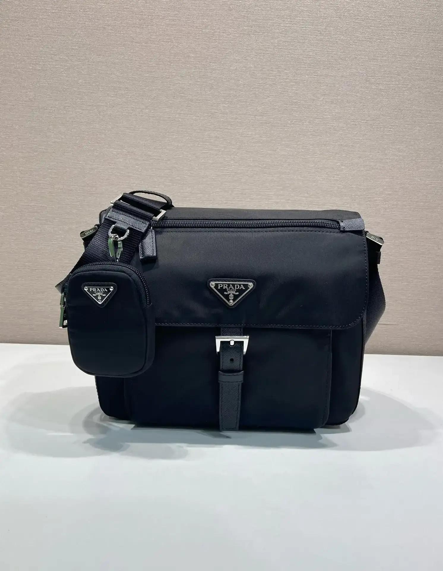 Prada Grained Leather Shoulder Bag product photo from LabelPicks