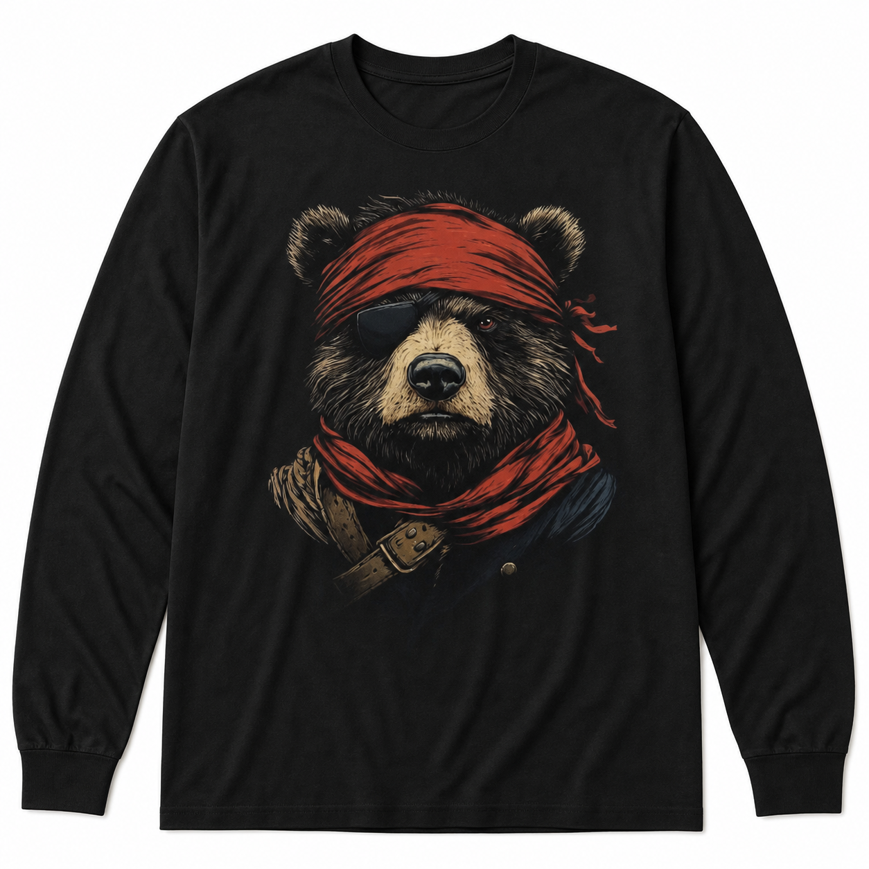 Remera Oso Pirata con Parche - Diseño Exclusivo Retro Nerd