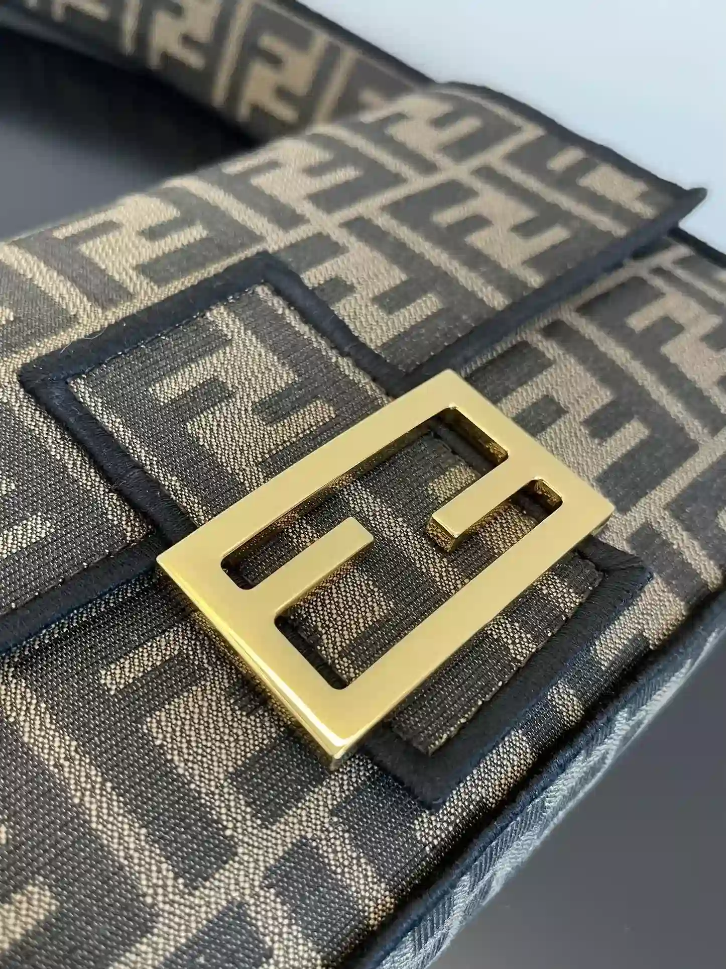 Fendi Baguette Brown Monogram Canvas Shoulder Bag product photo from LabelPicks