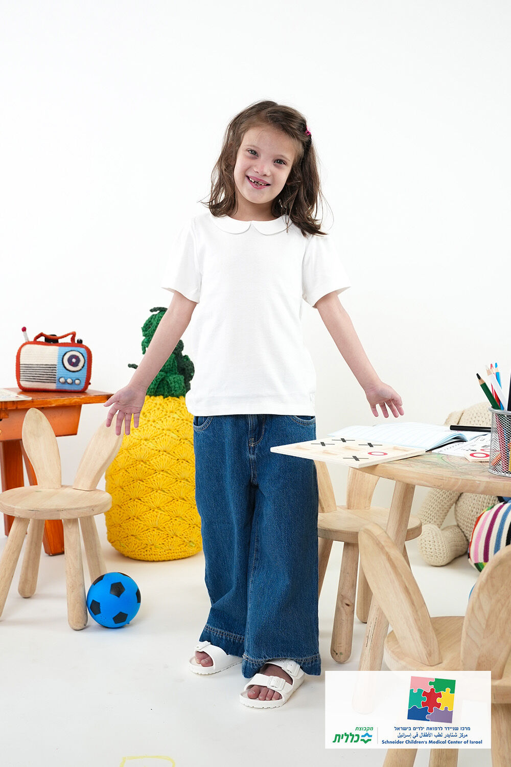 PETIT BATEAU גילאי 6-12 מכנסי ג`ינס ישרים