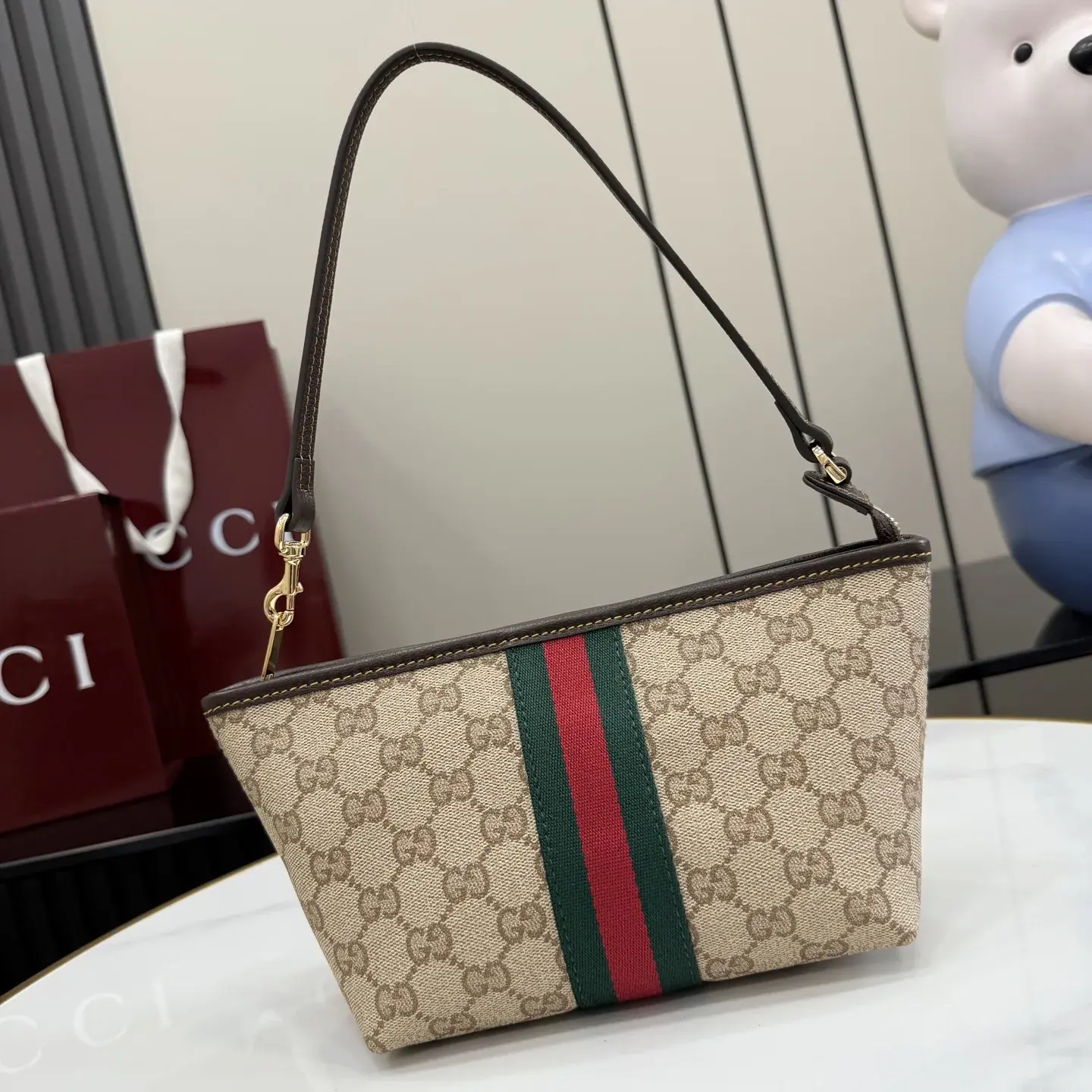 Gucci Generation Brown Canvas and Leather Shoulder Bag product photo from LabelPicks