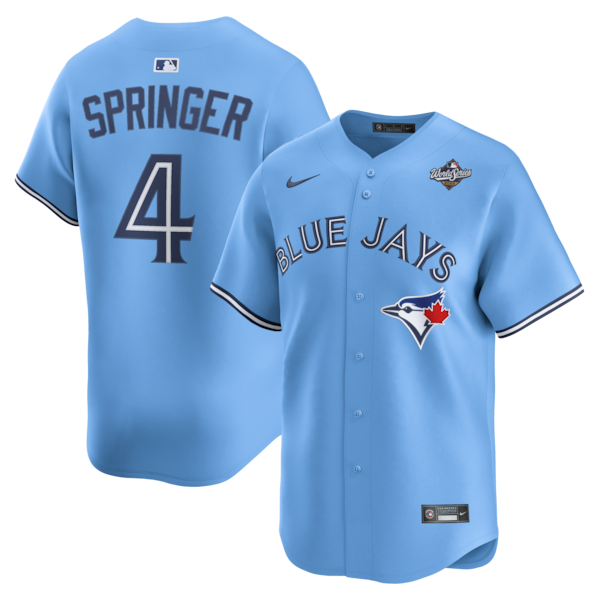 Men's Toronto Blue Jays George Springer Nike Powder Blue 2025 World Series Alternate Limited Jersey
