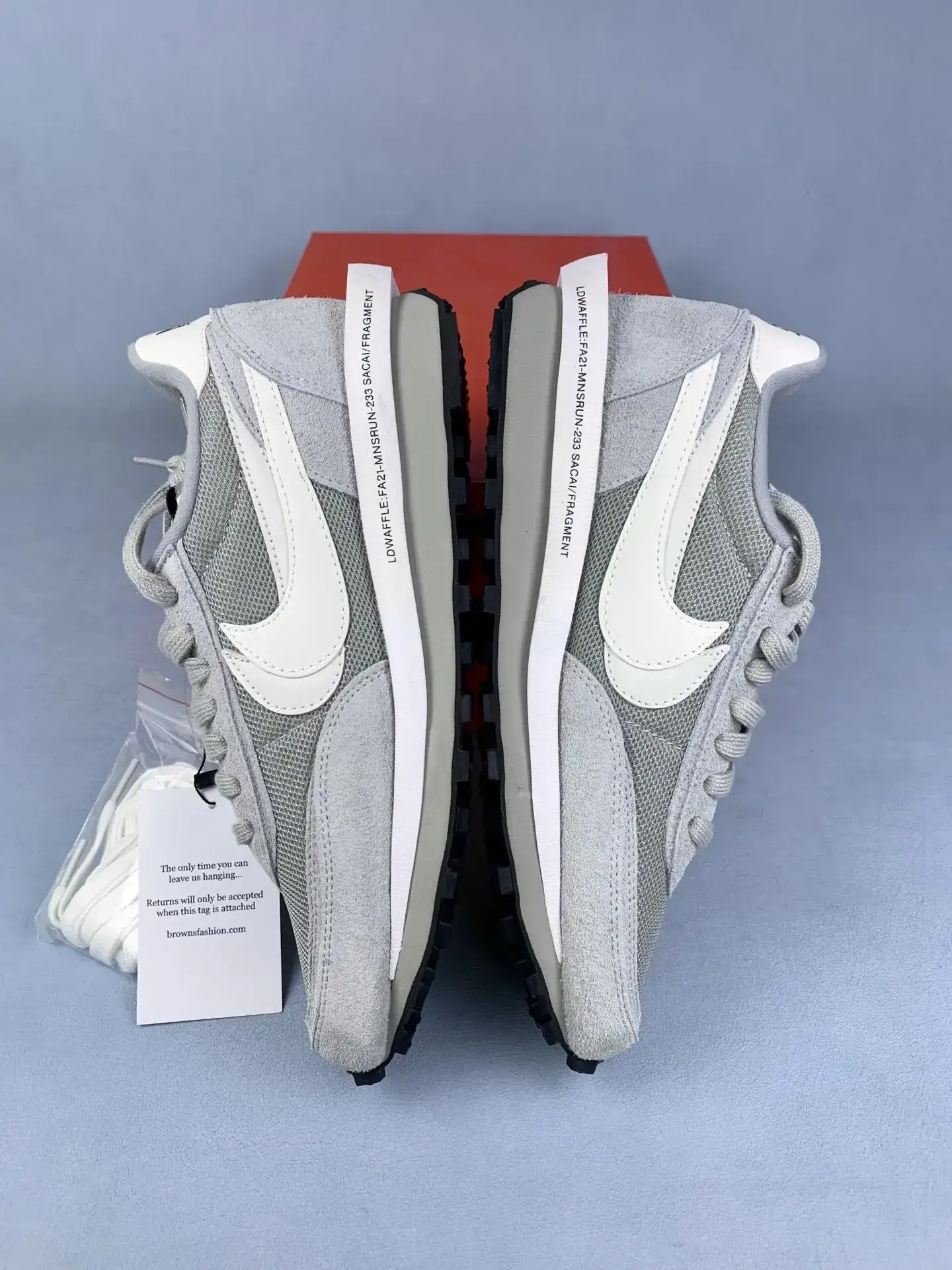Fragment Design x sacai x Nike LDWaffle “Light Smoke Grey” - Light Smoke Grey/White/Black product photo from LabelPicks
