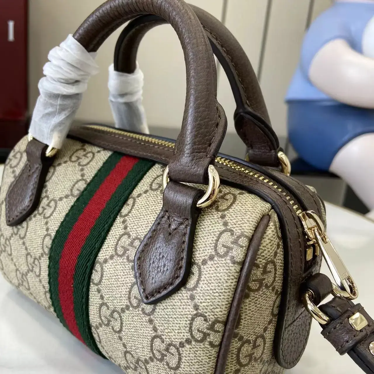 Gucci Ophidia Brown GG Supreme Canvas Top Handle Bag product photo from LabelPicks