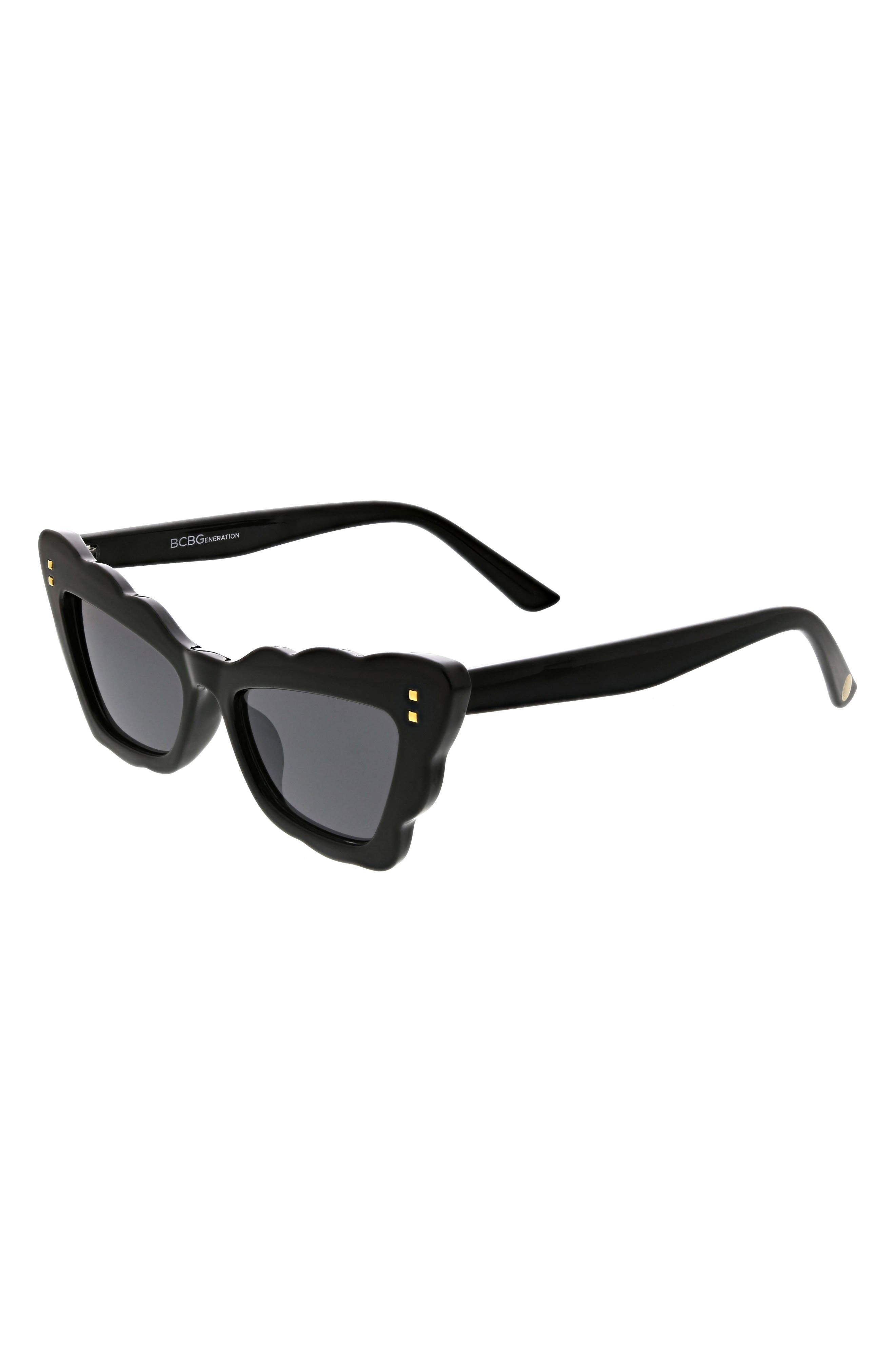 BCBGeneration 51mm Scalloped Cat Eye Sunglasses