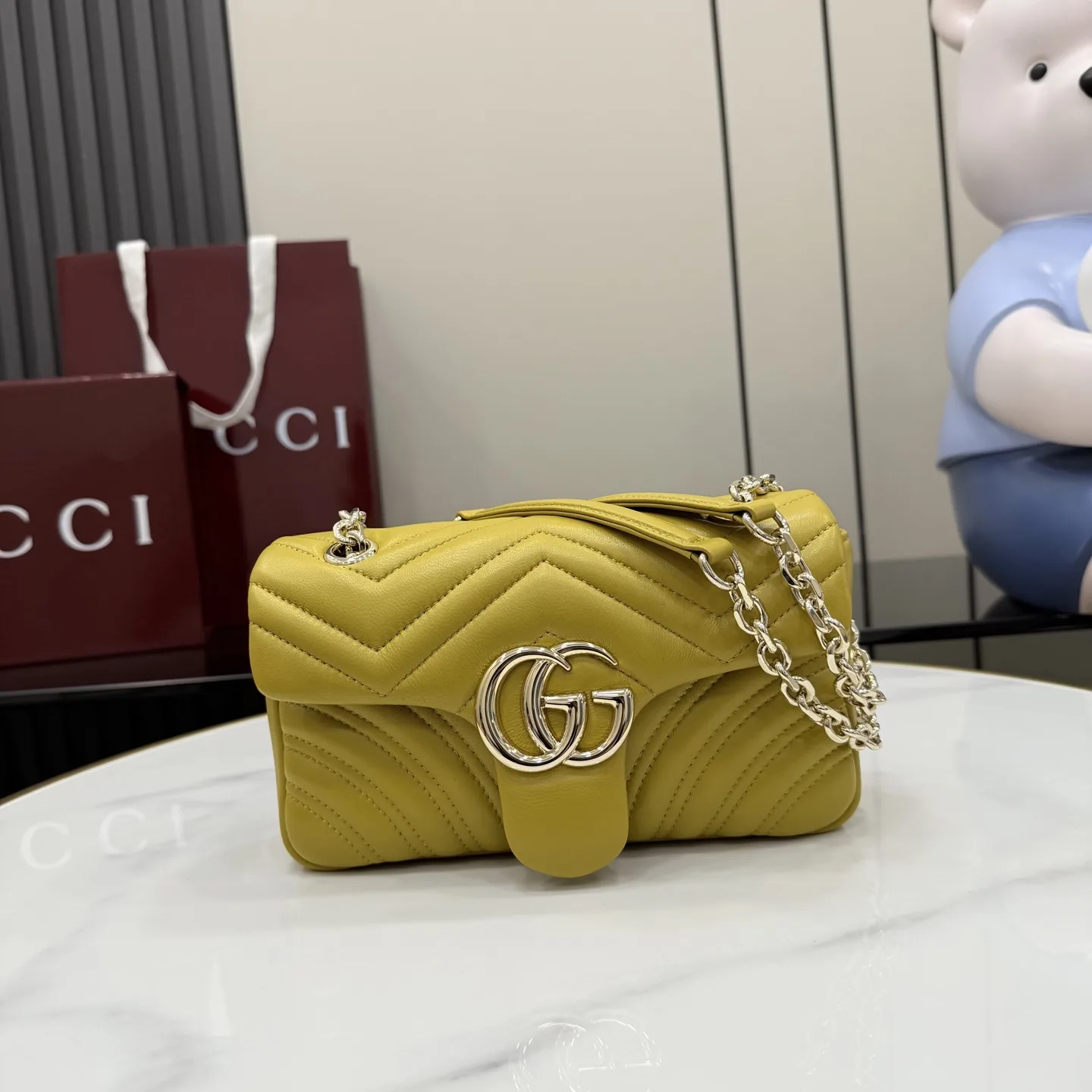 Gucci GG Supreme Canvas Marmont Shoulder Bag product photo from LabelPicks