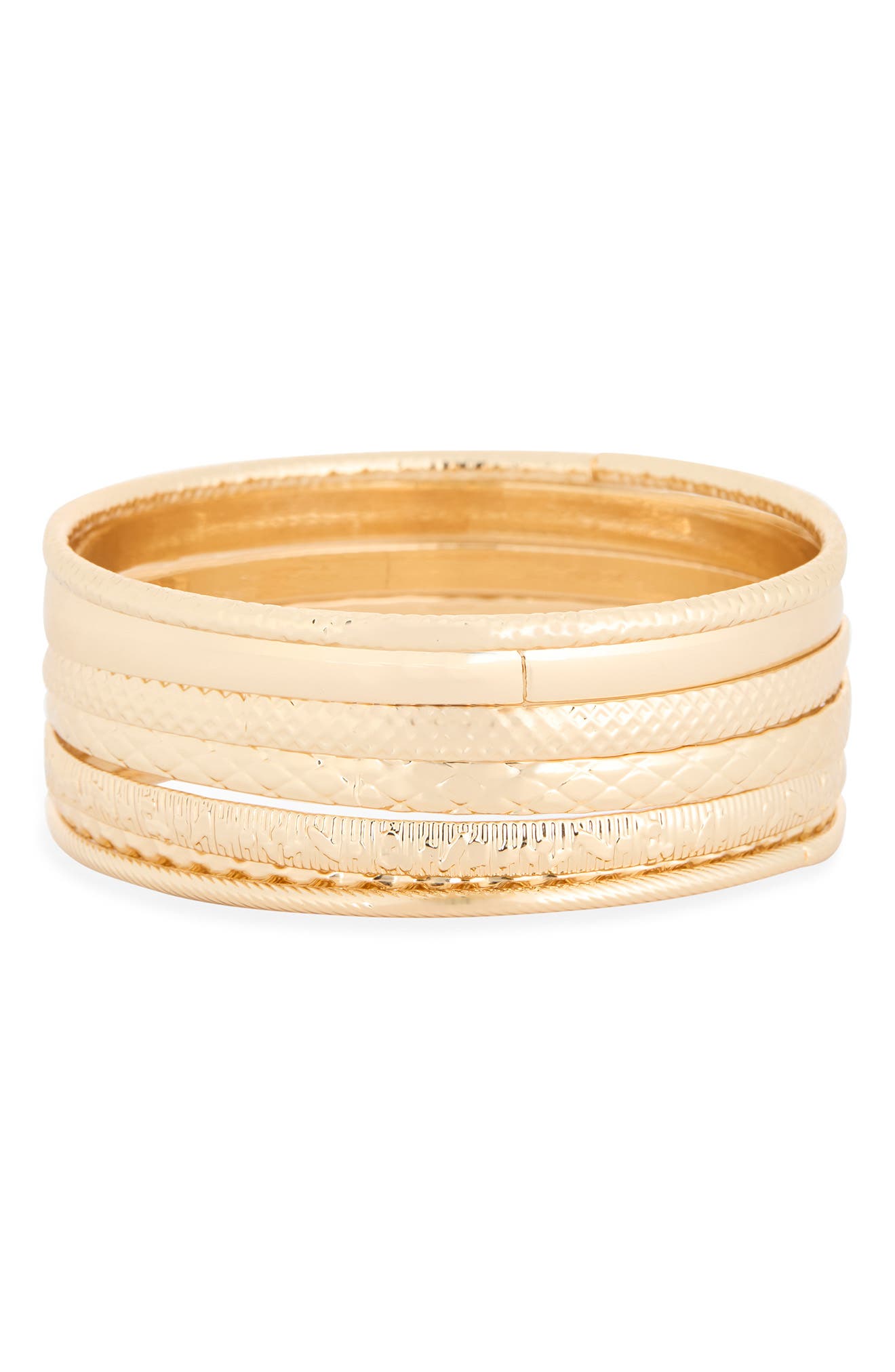 NORDSTROM RACK Set of 7 Etched Bangle Bracelets