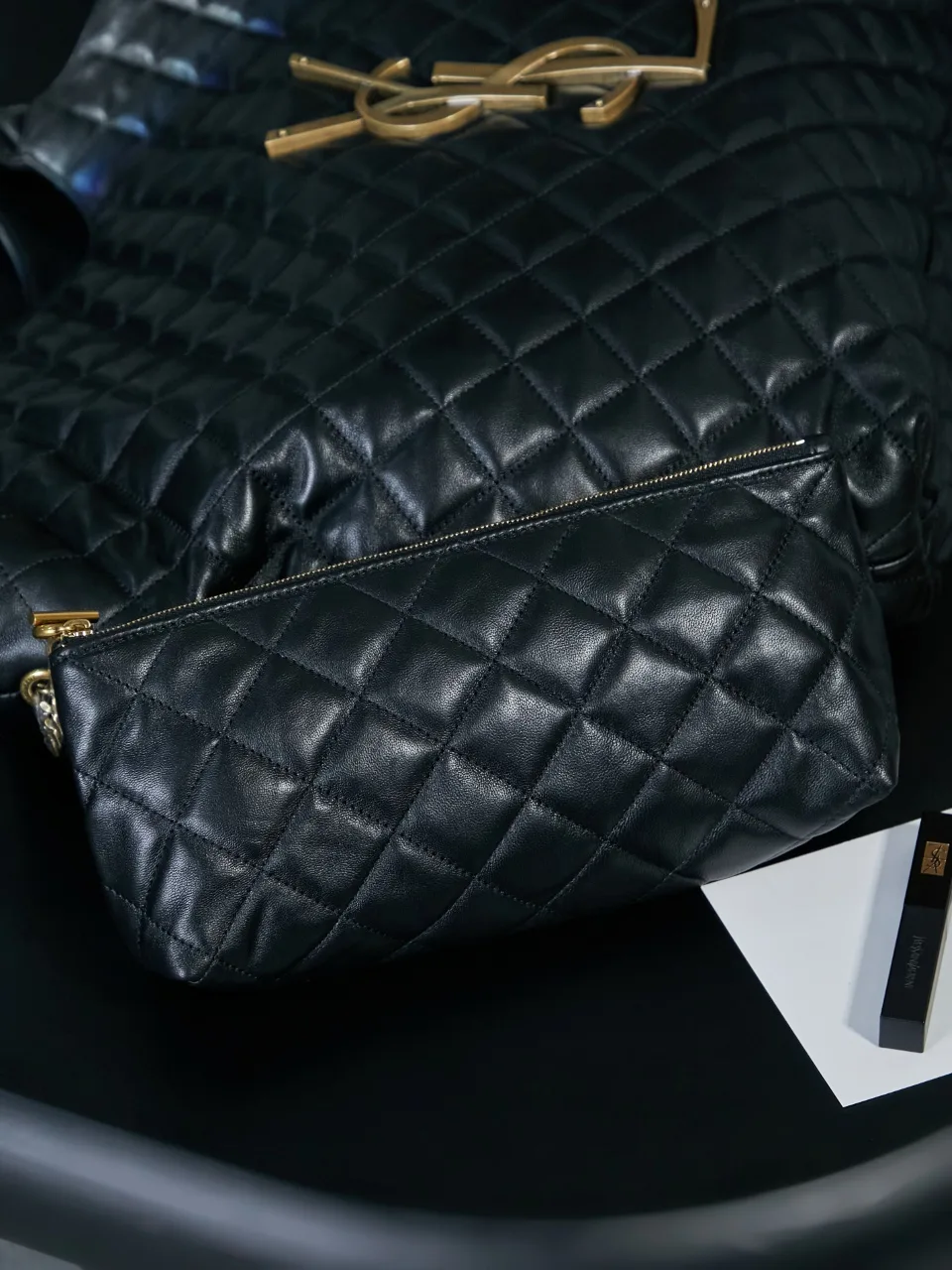 Saint Laurent Icare Black Lambskin Tote Bag product photo from LabelPicks