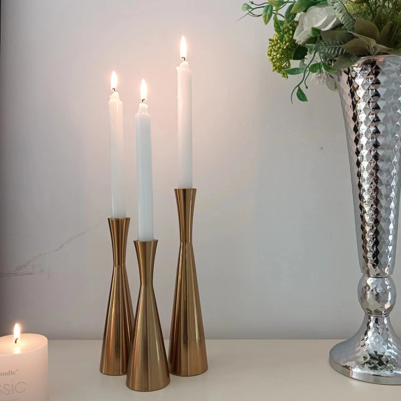 Creative wrought iron candlestick waist art ornaments home decoration source factory